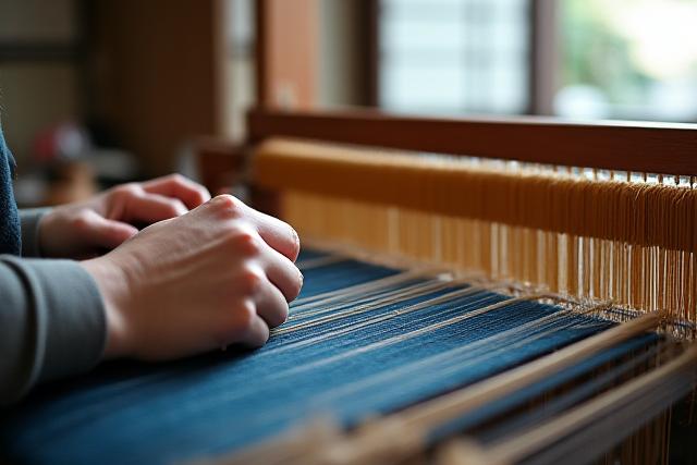 Kinu Decoの歴史を語る伝統的な織機と職人の手元